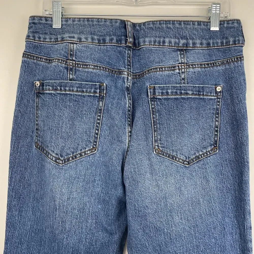 PILCRO Flare Jeans Size 31 Blue High Rise Hippie Bell Bottoms Stretch Festival